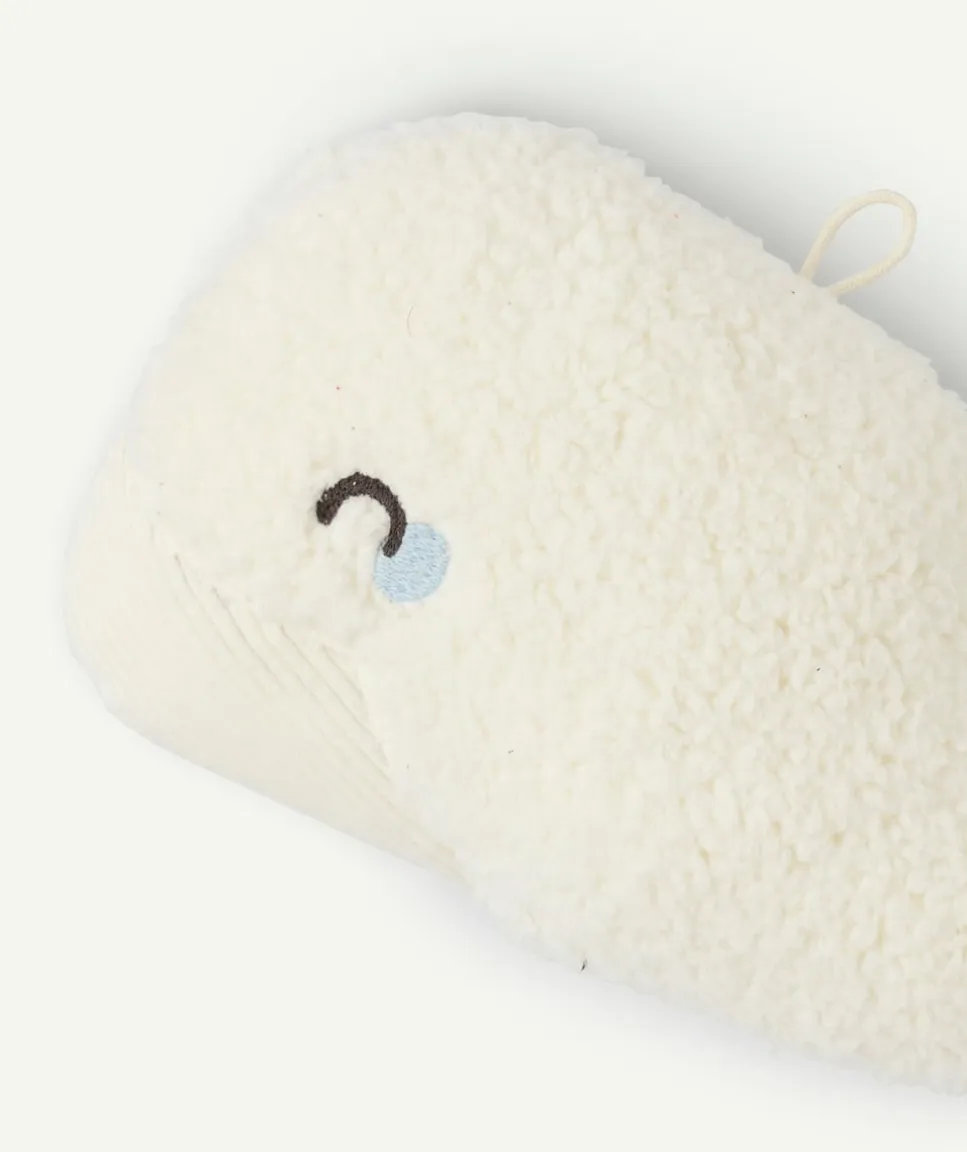 Coussin de décoration baleine blanc