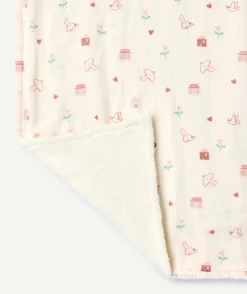 Couverture bébé fille imprimé oiseaux