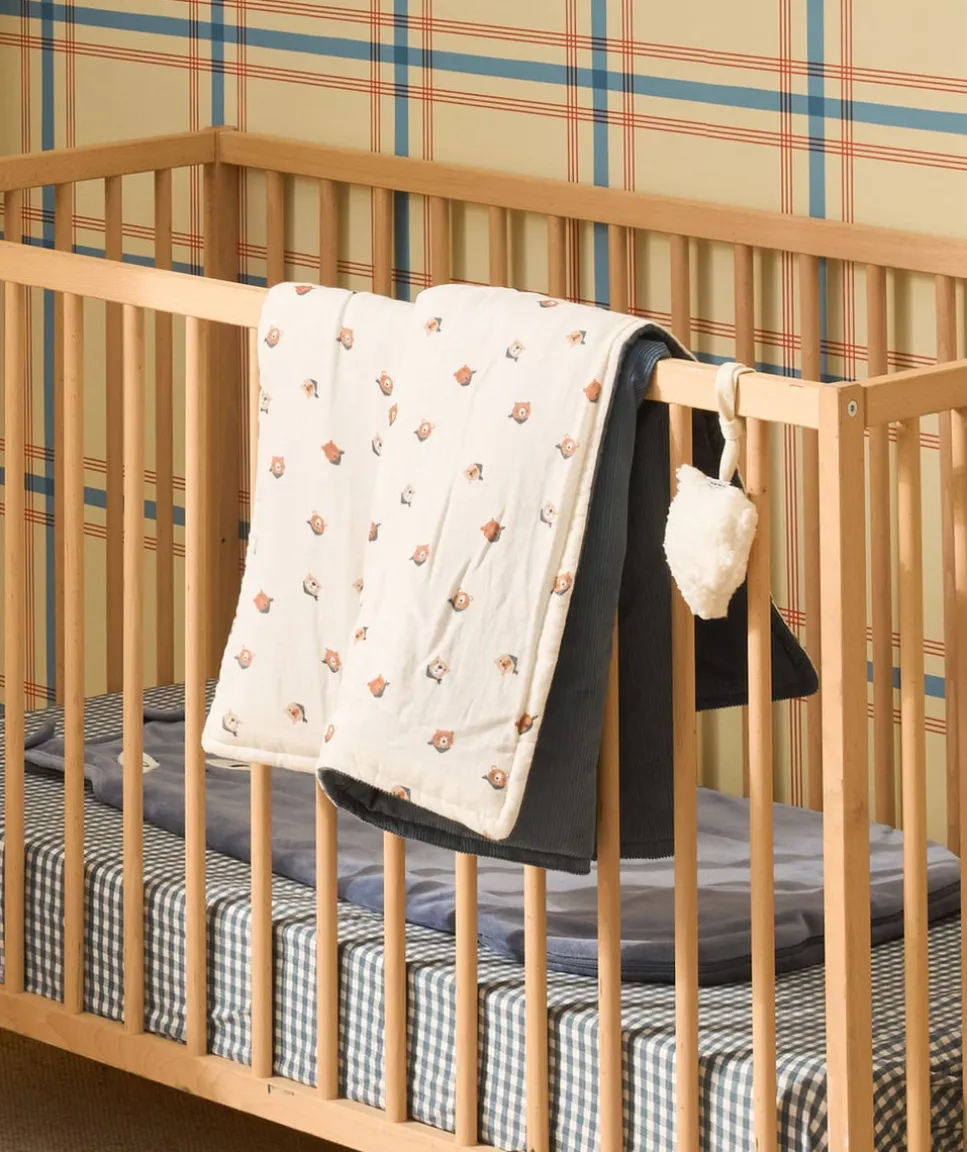 Couverture bébé garçon imprimé oursons