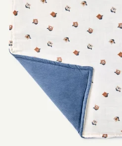 Couverture bébé garçon imprimé oursons