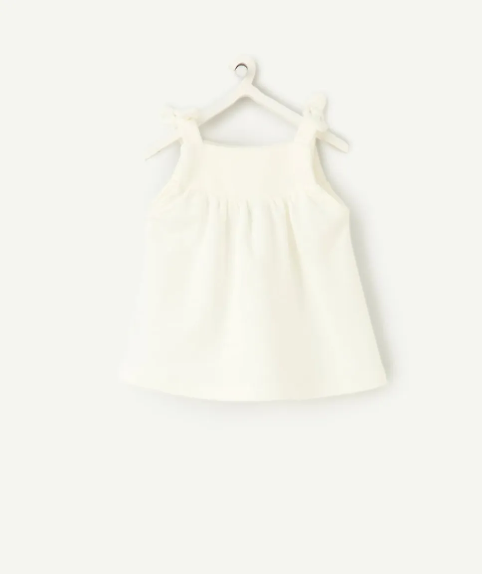 Débardeur bébé fille broderies fleuries