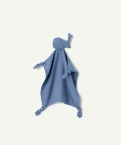 Doudou bébé garçon baleine bleu