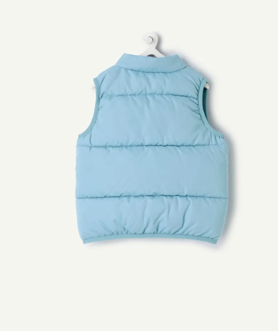 Doudoune sans manches bébé garçon bleu à fermeture zip