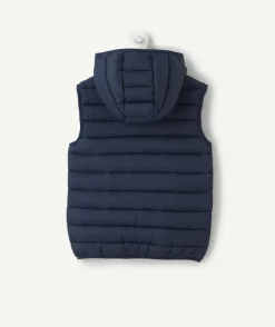 Doudoune sans manches garçon bleu foncé