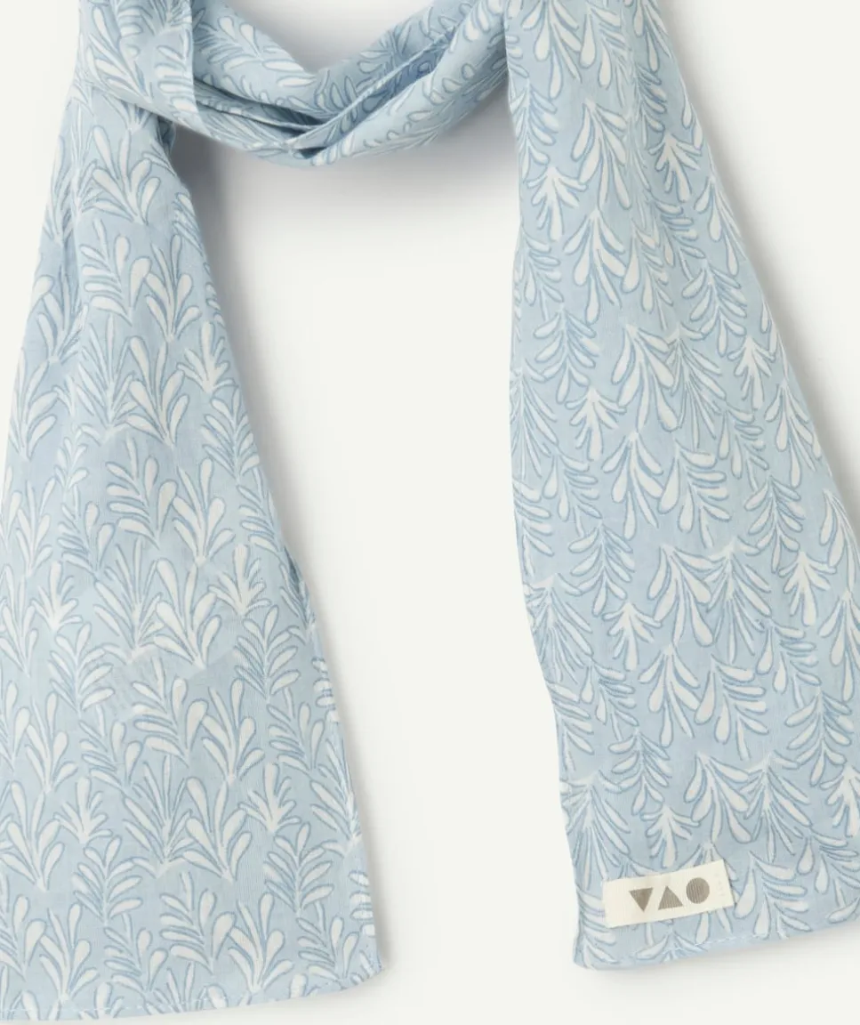 Echarpe légère pour bébé garçon en coton bleu