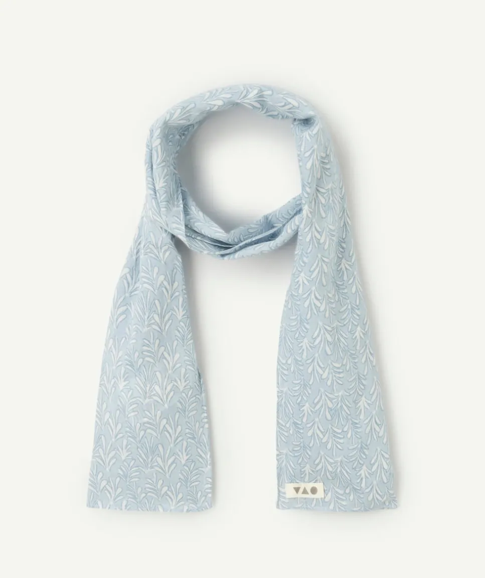 Echarpe légère pour bébé garçon en coton bleu