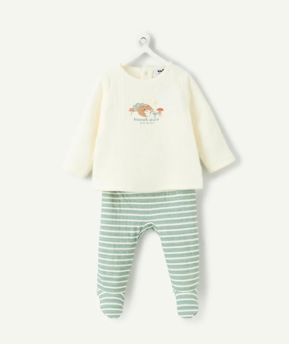 Ensemble de pyjama naissance garçon rayé