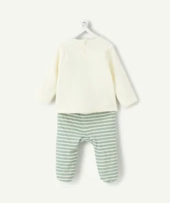 Ensemble de pyjama naissance garçon rayé