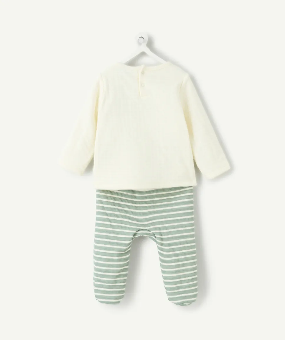 Ensemble de pyjama naissance garçon rayé