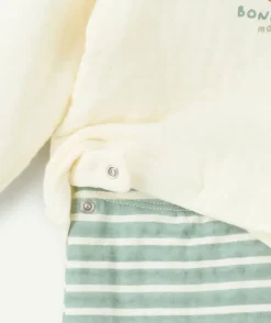 Ensemble de pyjama naissance garçon rayé