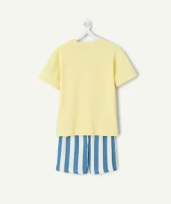 Ensemble garçon coton jaune imprimé