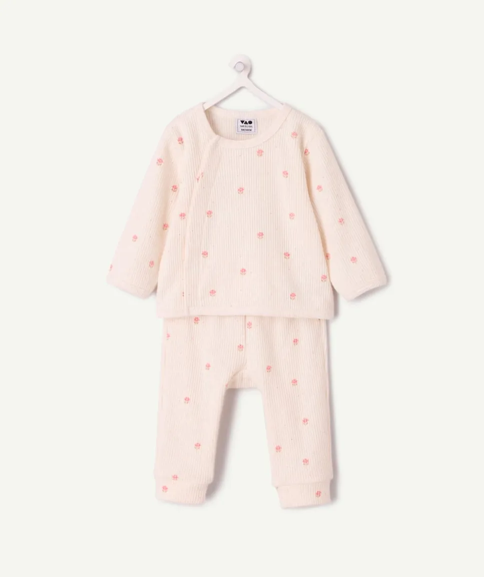 Ensemble naissance fille imprimé fleurs