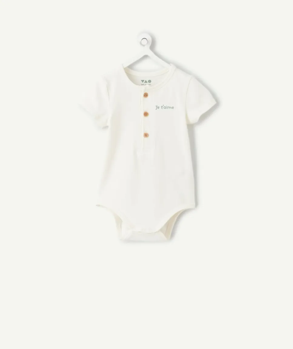 Ensemble naissance garçon écru