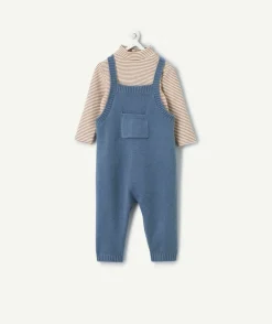 Ensemble naissance garçon salopette et t-shirt