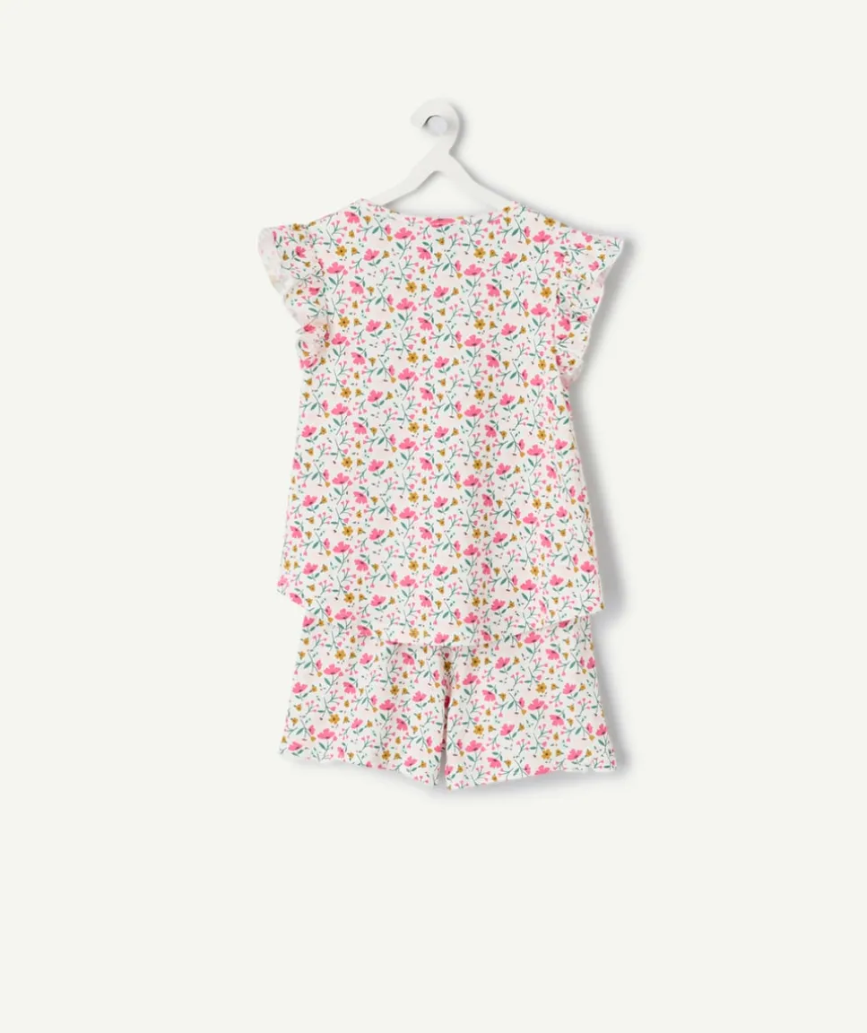 Ensemble pyjama fille coton imprimé floral
