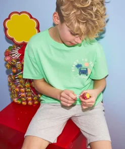 Ensemble pyjama garçon vert imprimé surf
