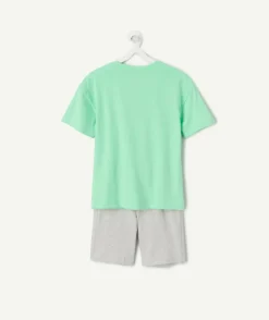 Ensemble pyjama garçon vert imprimé surf