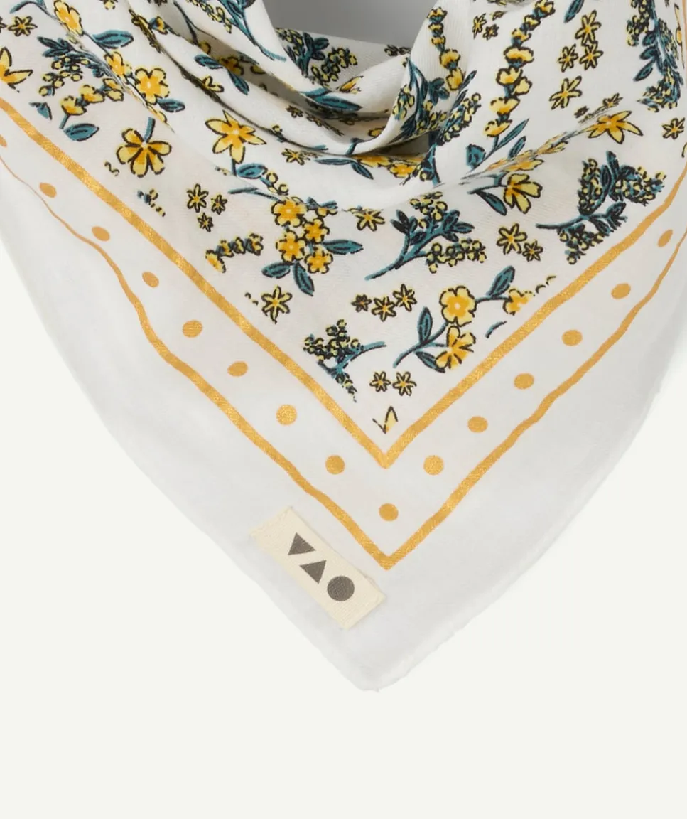 Foulard bébé fille imprimé floral en coton
