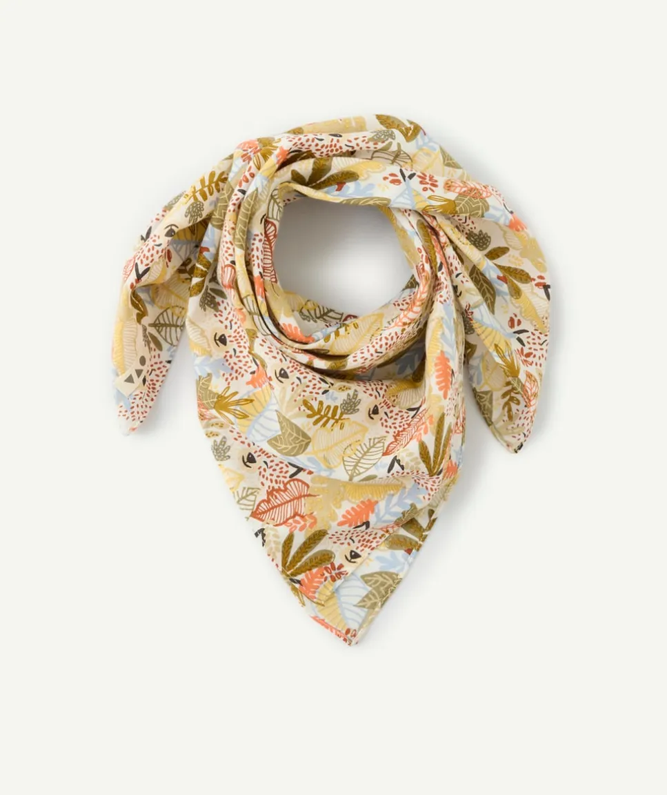 Foulard bébé garçon imprimé feuillage