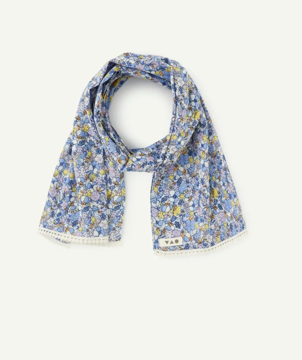 Foulard 3 en 1 bébé fille imprimé fleuri et détails en crochet
