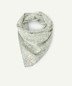 Foulard vert pour bébé fille imprimé floral