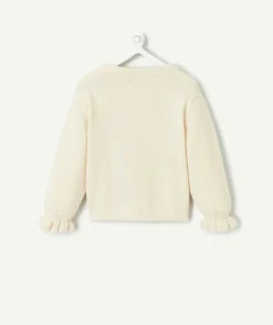 Gilet bébé fille couleur dorée pailleté