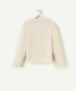 Gilet bébé fille couleur dorée pailleté