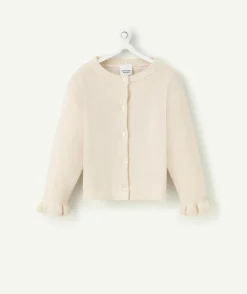 Gilet bébé fille couleur dorée pailleté