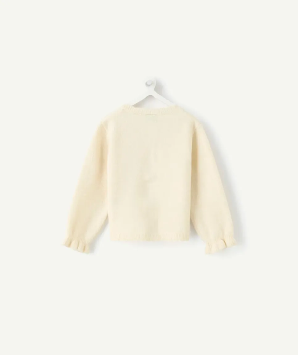 Gilet bébé fille écru ajouré