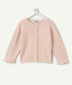 Gilet bébé fille rose pâle