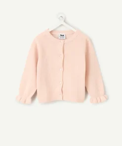 Gilet bébé fille rose pâle