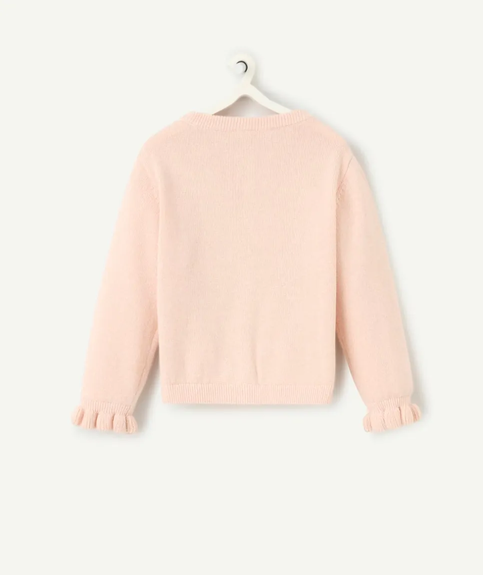 Gilet bébé fille rose pâle