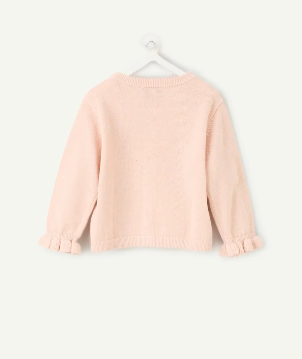 Gilet bébé fille rose pâle