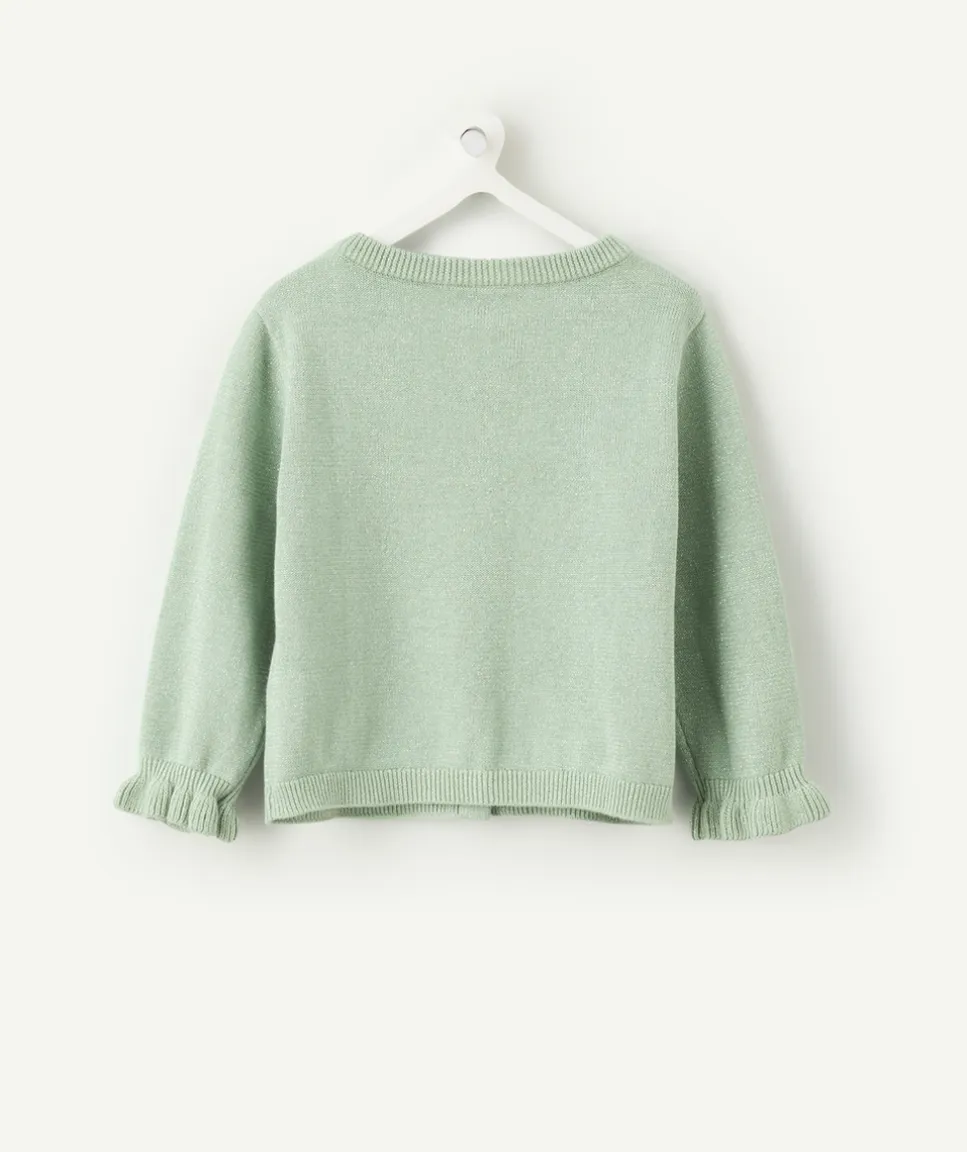 Gilet bébé fille vert