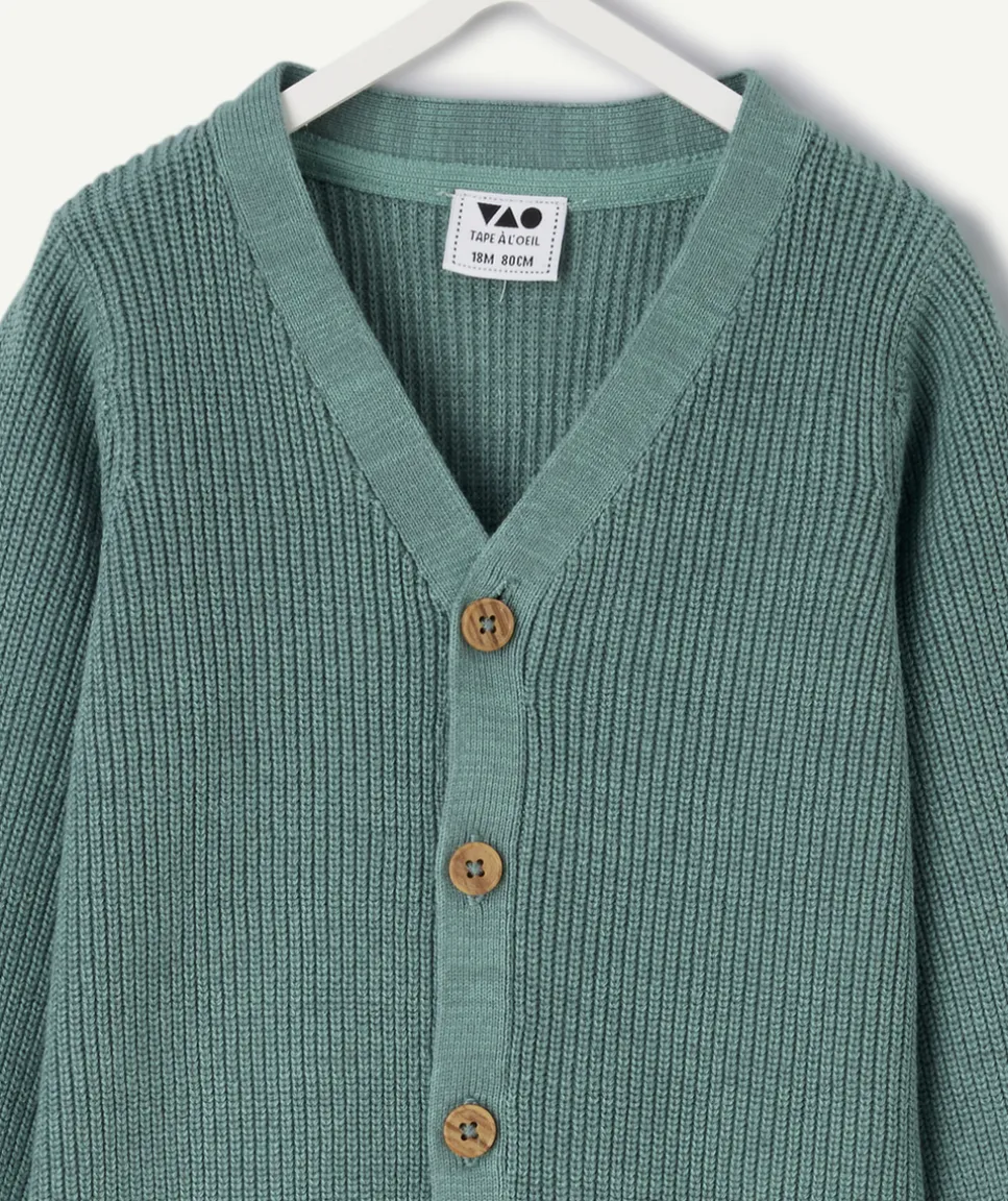 Gilet bébé garçon vert