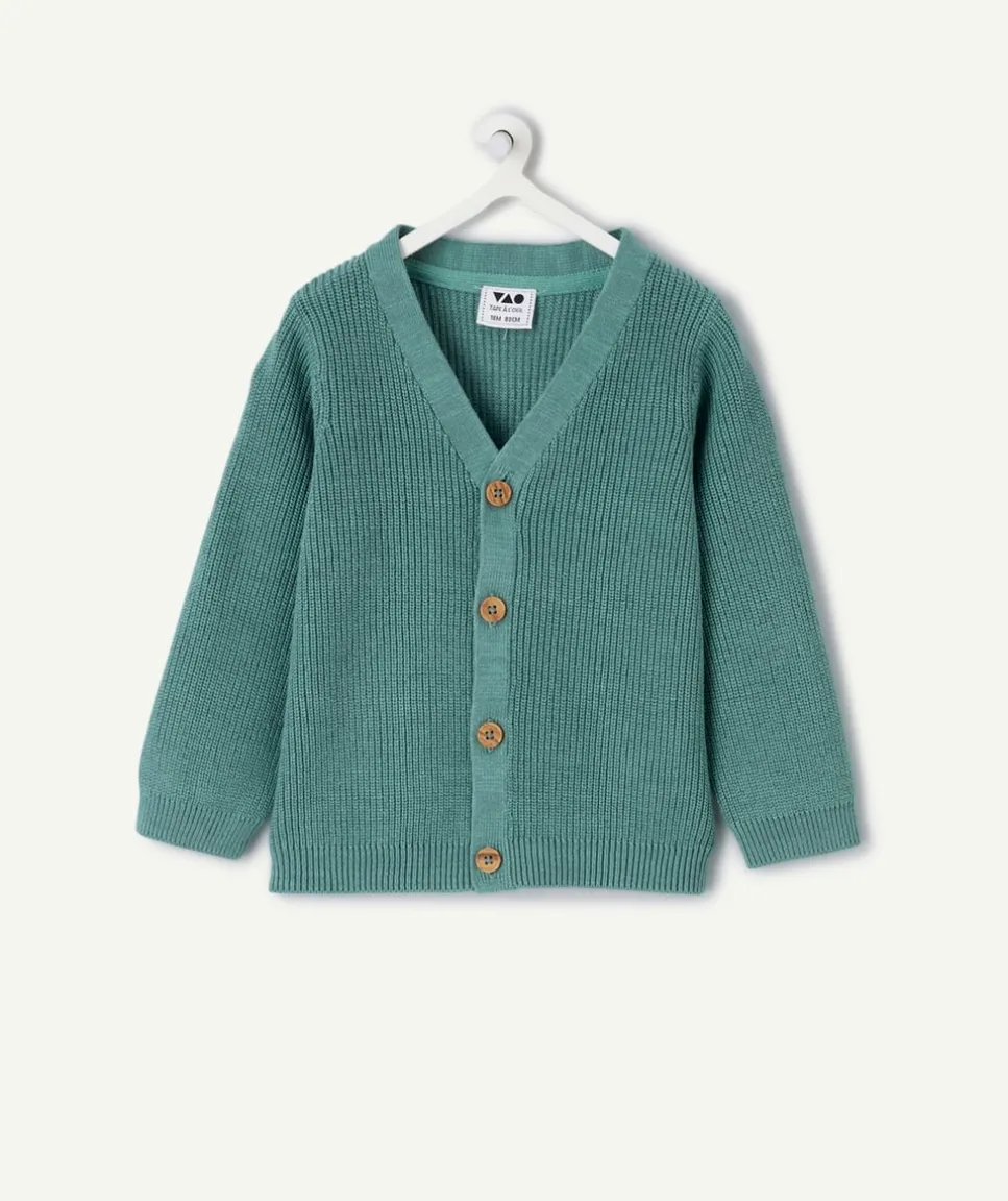 Gilet bébé garçon vert