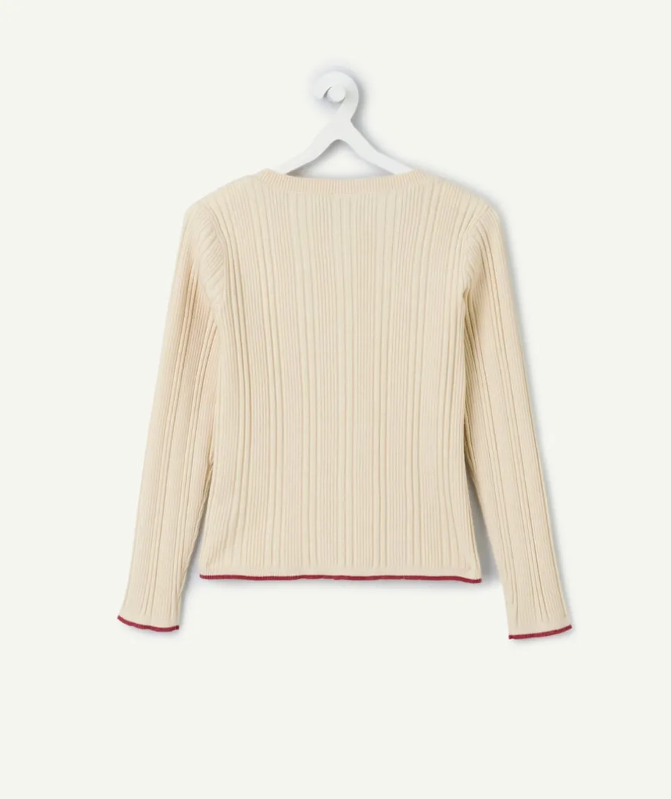 Gilet beige fille
