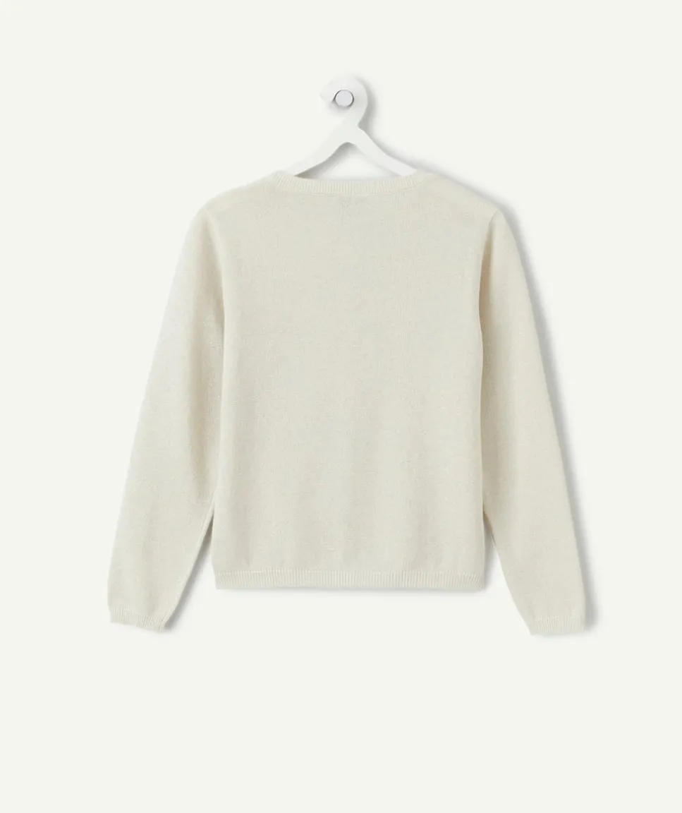 Gilet fille coton blanc