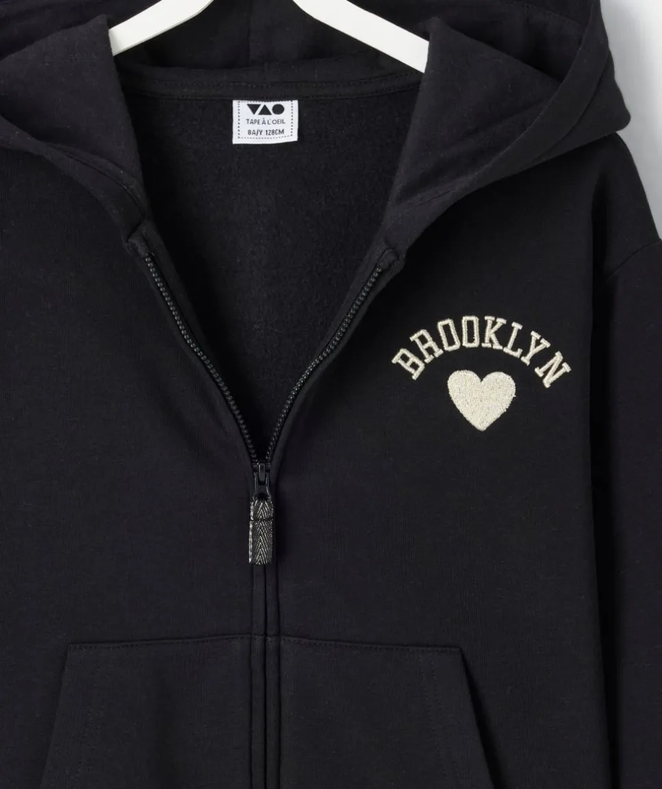 Gilet fille noir brooklyn