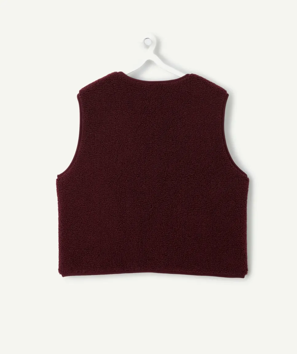 Gilet fille sans manches réversible