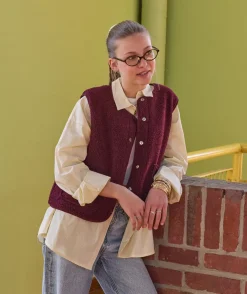 Gilet fille sans manches réversible