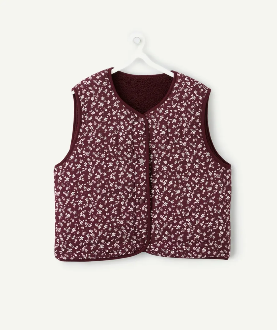 Gilet fille sans manches réversible