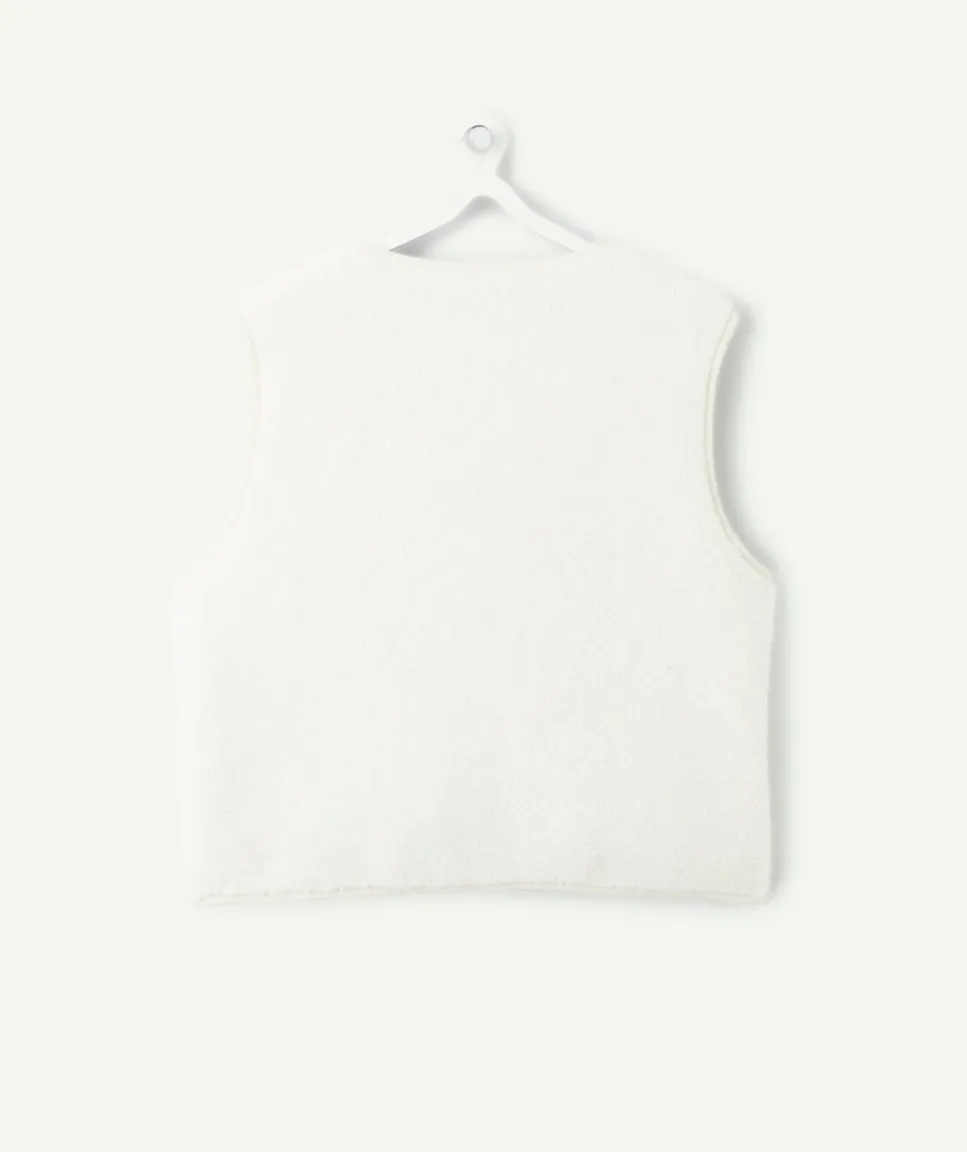 Gilet fille sans manches réversible