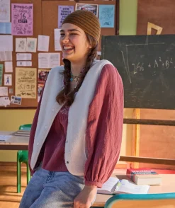 Gilet fille sans manches réversible