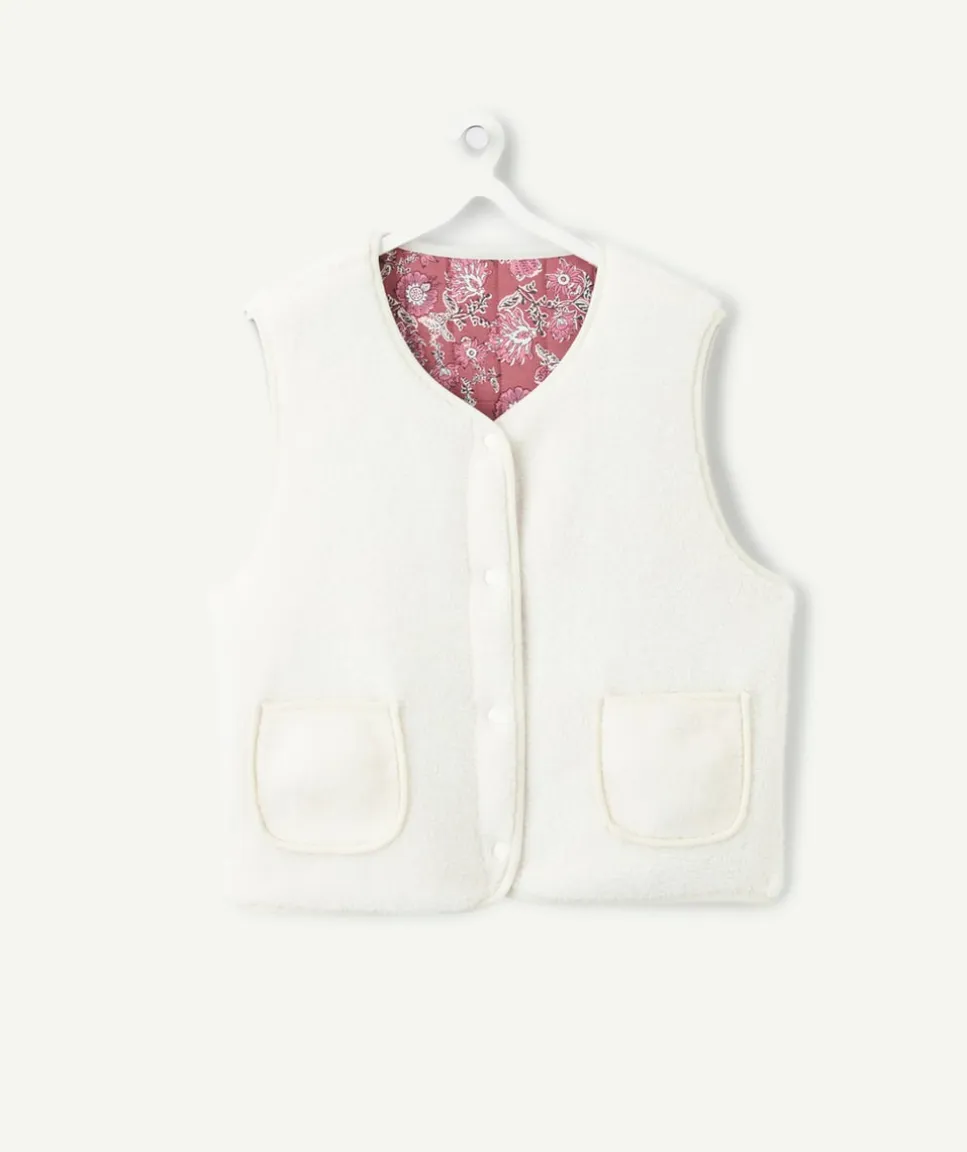 Gilet fille sans manches réversible