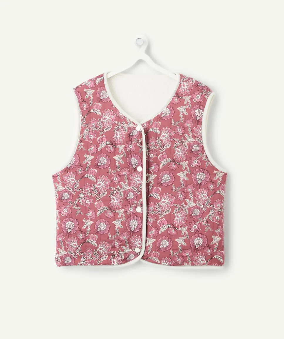 Gilet fille sans manches réversible