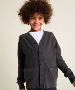 Gilet garçon en coton gris foncé