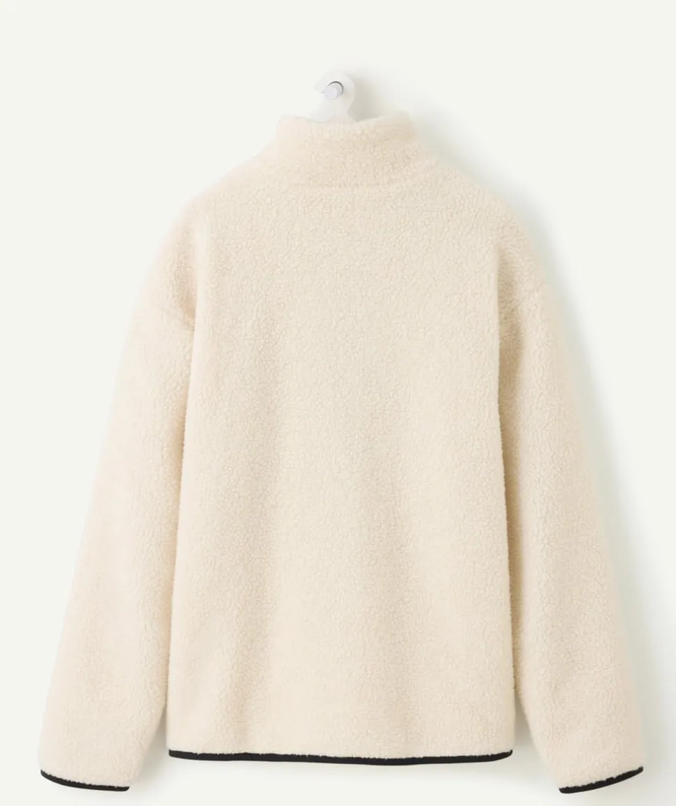 Gilet garçon sherpa écru