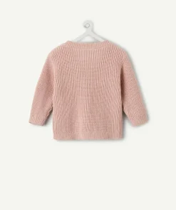 Gilet naissance fille rose