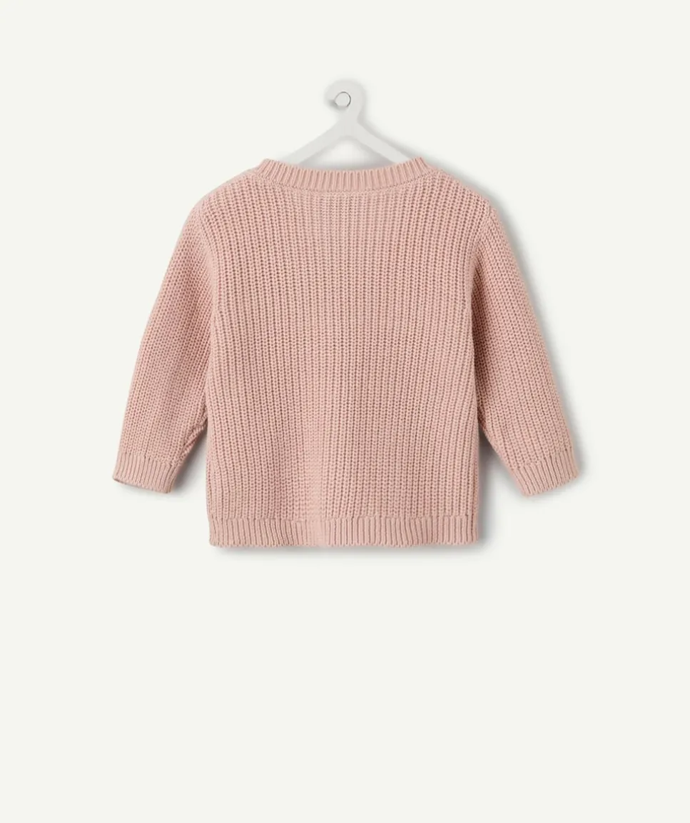 Gilet naissance fille rose
